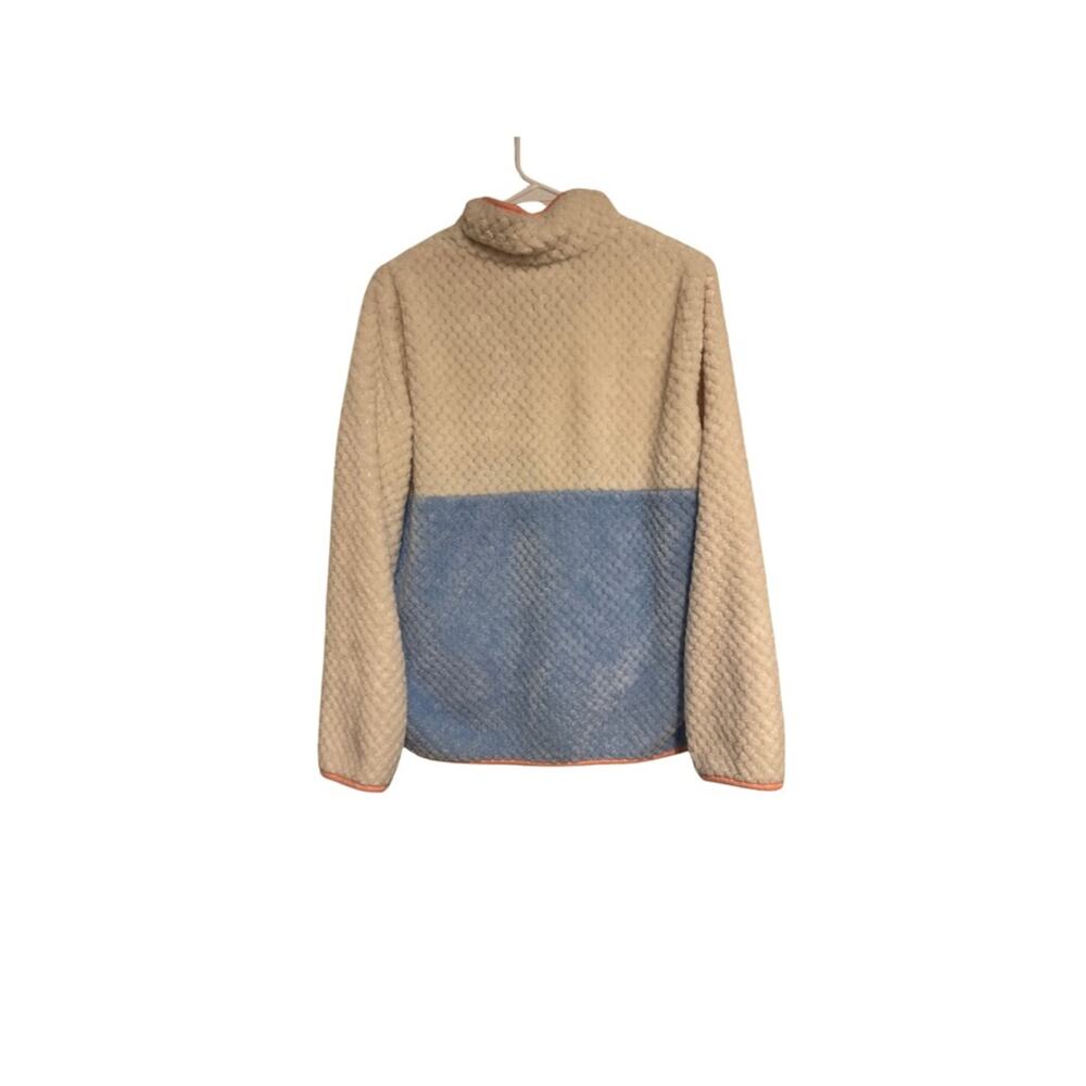 Simply Southern Cream and Light Blue Colorblock Quilted Pullover - Picture 2 of 4